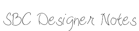 SBC Designer Notes Font Image