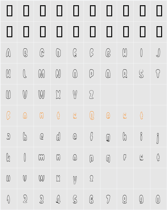 Eggit Outline AOE Character Map