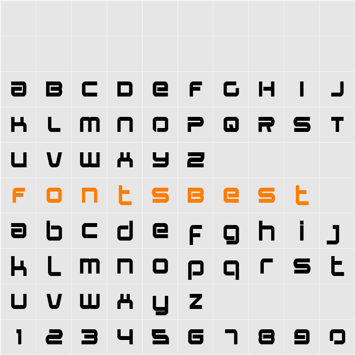 Star Eagle Bold Character Map