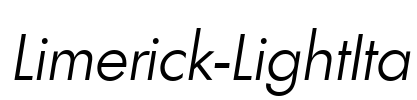 Limerick-LightIta Font Image