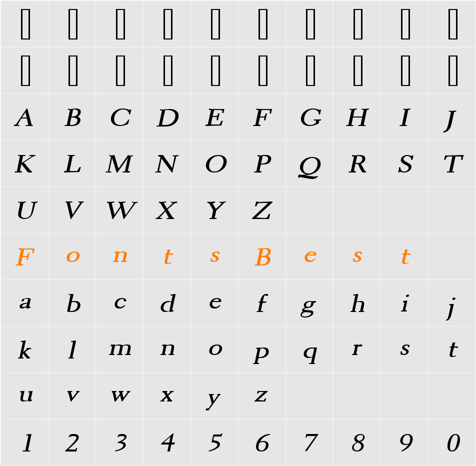 Transit 2 Wide Character Map