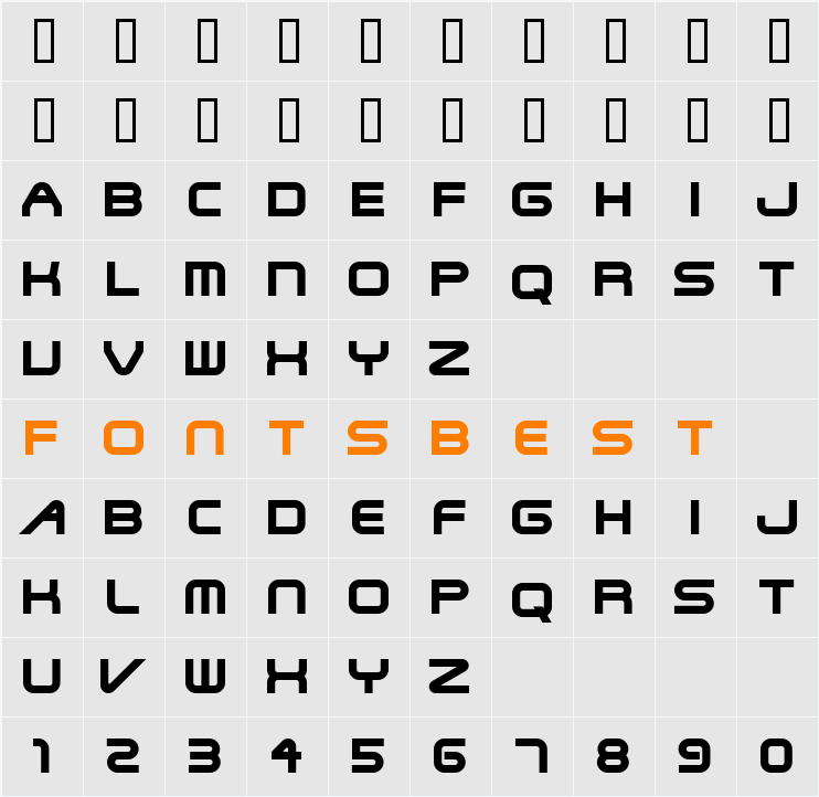 SteelWolf Character Map