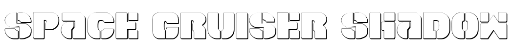 Space Cruiser Shadow Font Image