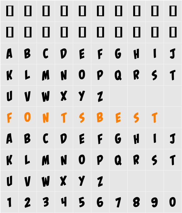 Palooka BB Character Map