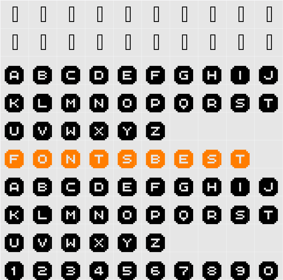 FFF Interface06 Character Map