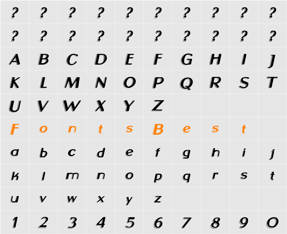 Neon 2 News Character Map