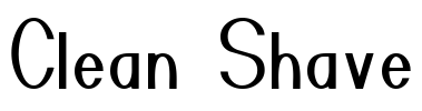 Clean Shave Font Image