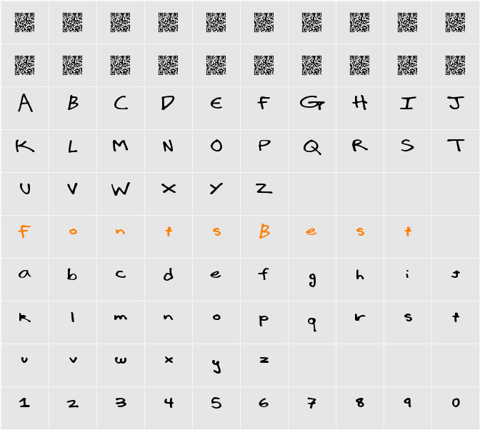 LuxuryImport Character Map