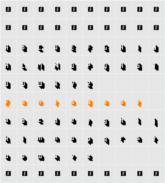 Xtrase Character Map