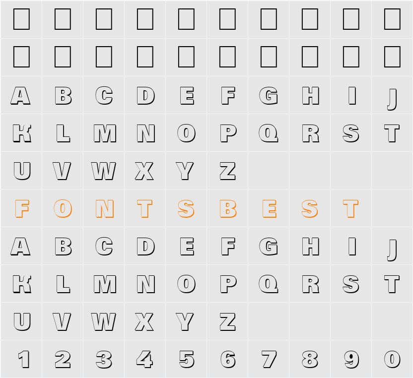a_GroticTitulShHv Character Map