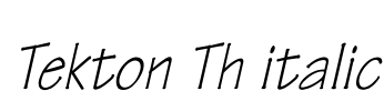 Tekton Th italic Font Image