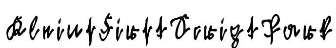 KleinsFirstScriptPark Font Image