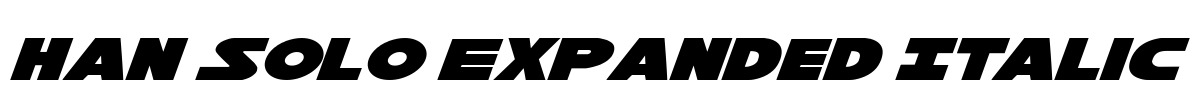 Han Solo Expanded Italic Font Image