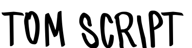 tom script Font Image