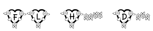 FL Heart Dark Font Image