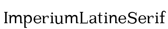 ImperiumLatineSerif Font Image