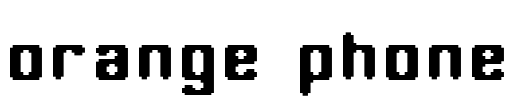 orange phone Font Image