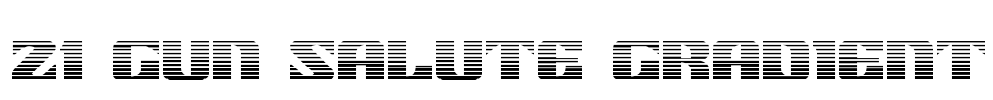 21 Gun Salute Gradient Font Image