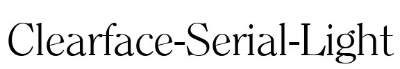 Clearface-Serial-Light Font Image