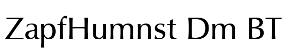 ZapfHumnst Dm BT Font Image