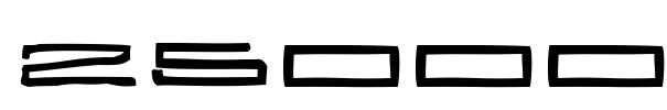 25000 Font Image