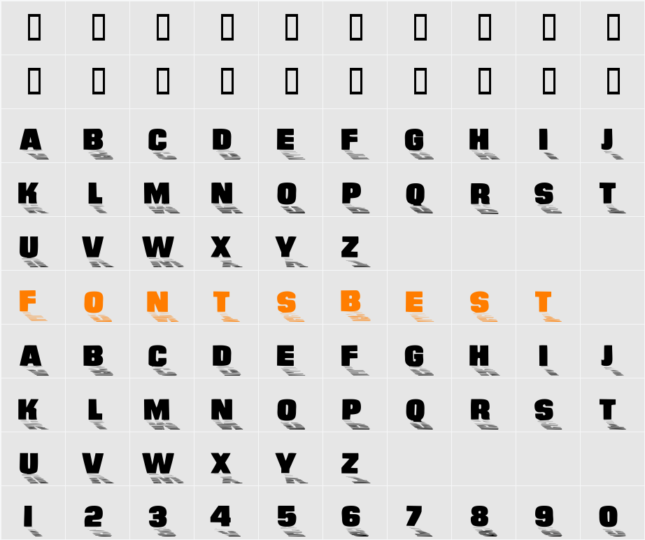 SundownDisplayWide Character Map