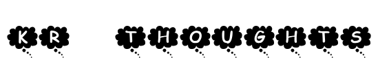 KR Thoughts Font Image