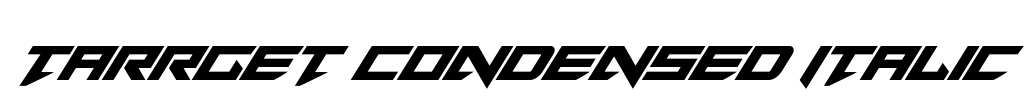Tarrget Condensed Italic Font Image