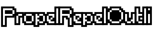 PropelRepelOutli Font Image