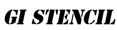 GI Stencil Font Image