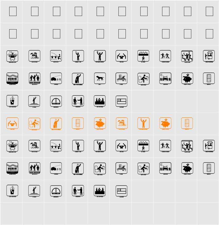 SANTIAGO ICONO Character Map