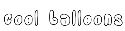 cool balloons Font Image