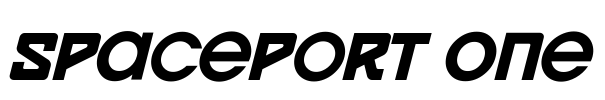 Spaceport One Font Image