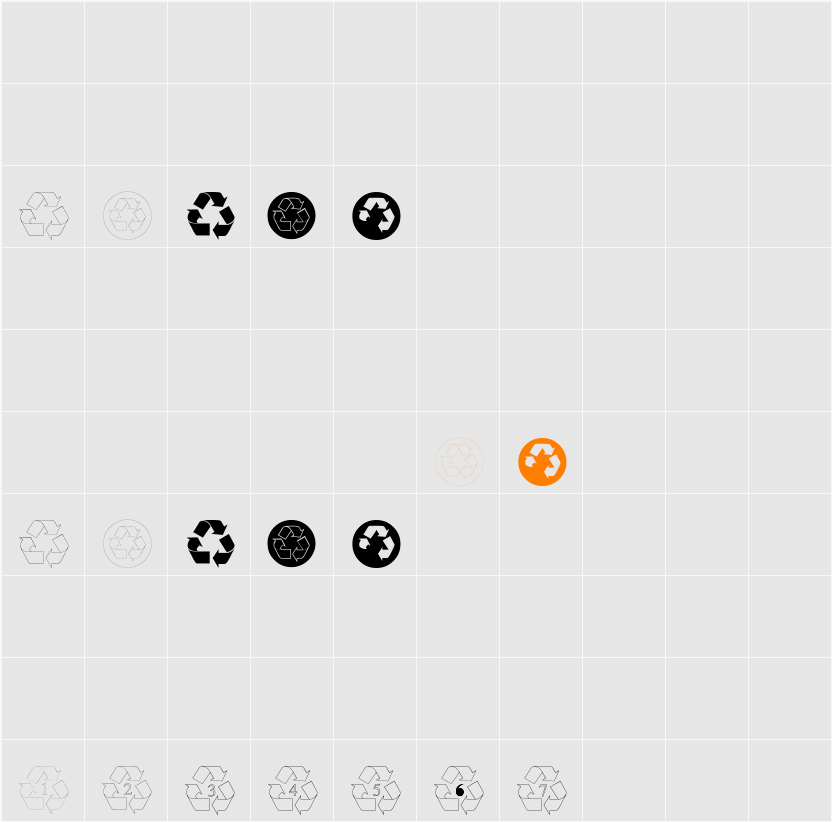 Recycle-Normal Character Map