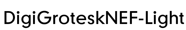 DigiGroteskNEF-Light Font Image