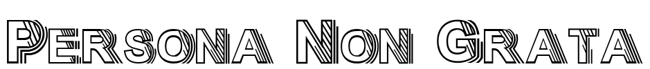 Persona Non Grata Font Image