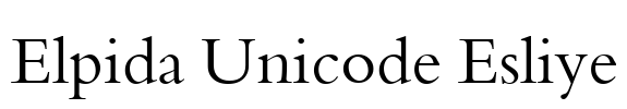 Elpida Unicode Esliye