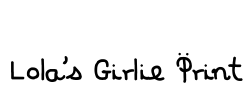 Lola's Girlie Print
