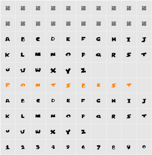 JustPerforate Character Map