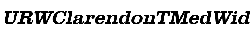 URWClarendonTMedWid Font Image