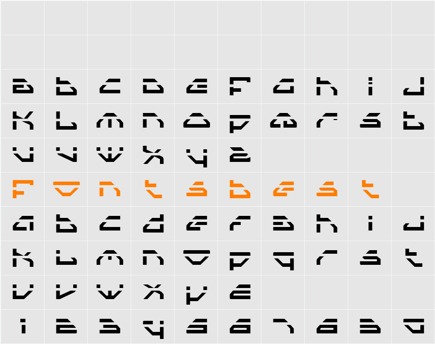 Spylord Laser Character Map