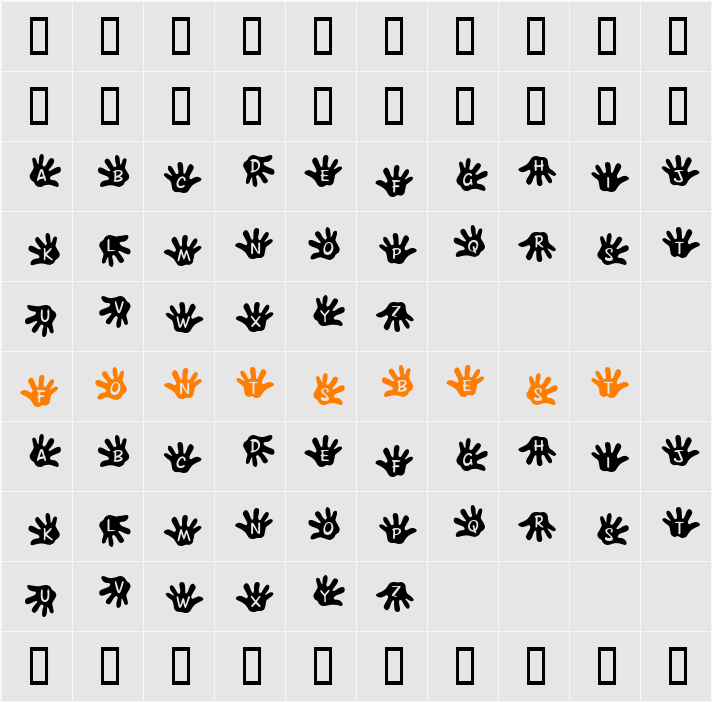 JLR Gimme Five! Character Map