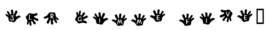 JLR Gimme Five! Font Image