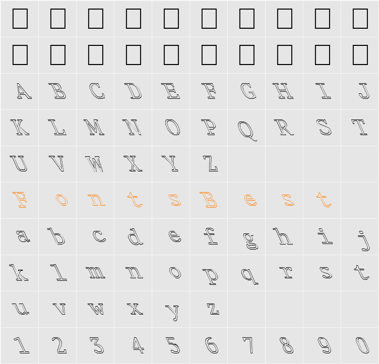FZ DIGITAL 1 HOLLOW LEFTY Character Map