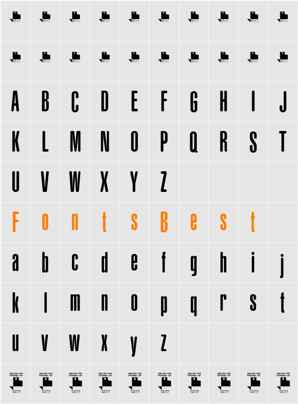 Yacarena Ultra FFP Character Map