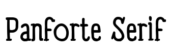 Panforte Serif