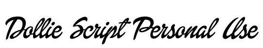 Dollie Script Personal Use Font Image