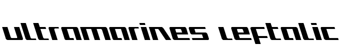 Ultramarines Leftalic Font Image