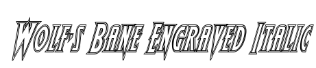Wolf's Bane Engraved Italic