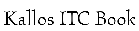 Kallos ITC Book Font Image